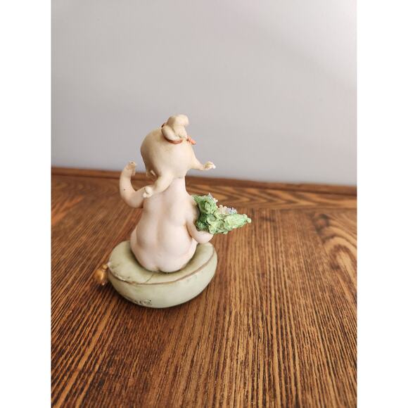 CAPODIMONTE GIUSEPPE CAPPE 1972 PORCELAIN BABY GIRL HOLDING FLOWERS 4" - Picture 3 of 6